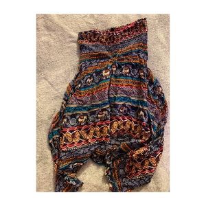 Printed Strapless Dress